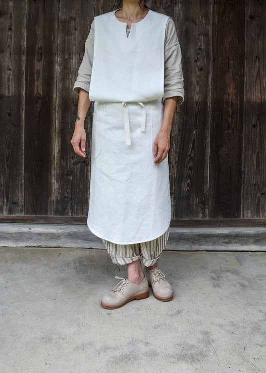 CIRCLE APRON -WHITE-