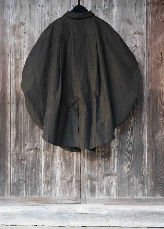 5 BUTTONS CIRCLE JACKET (DARK BROWN)