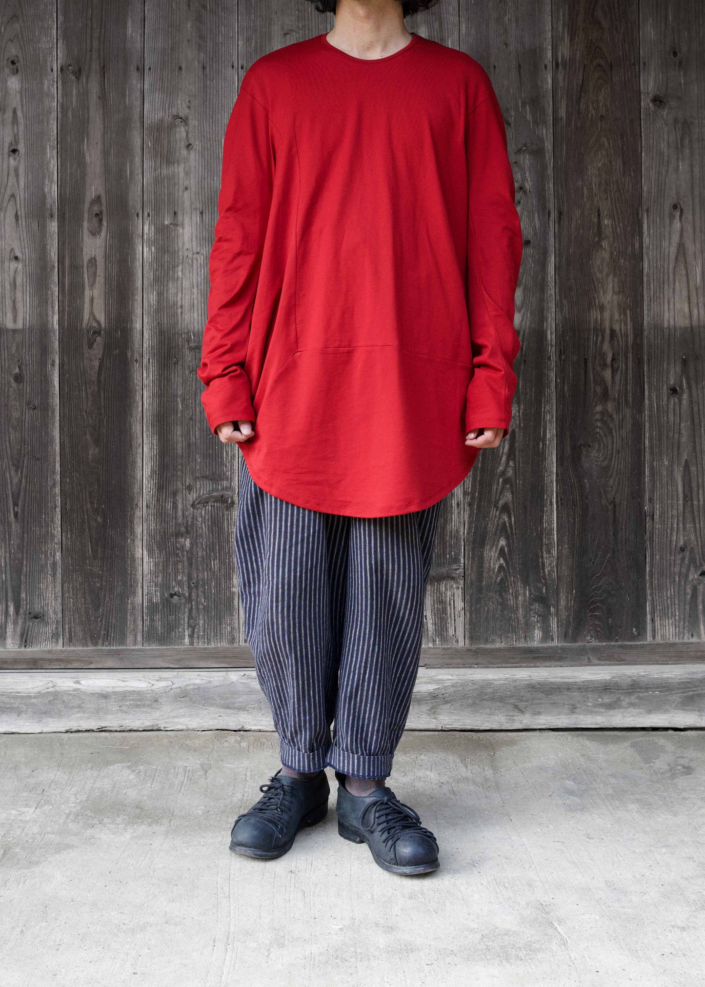 CIRCLE T-SHIRT L/S  SUN RED