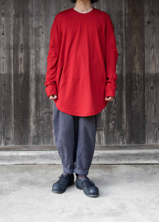 CIRCLE T-SHIRT L/S  SUN RED