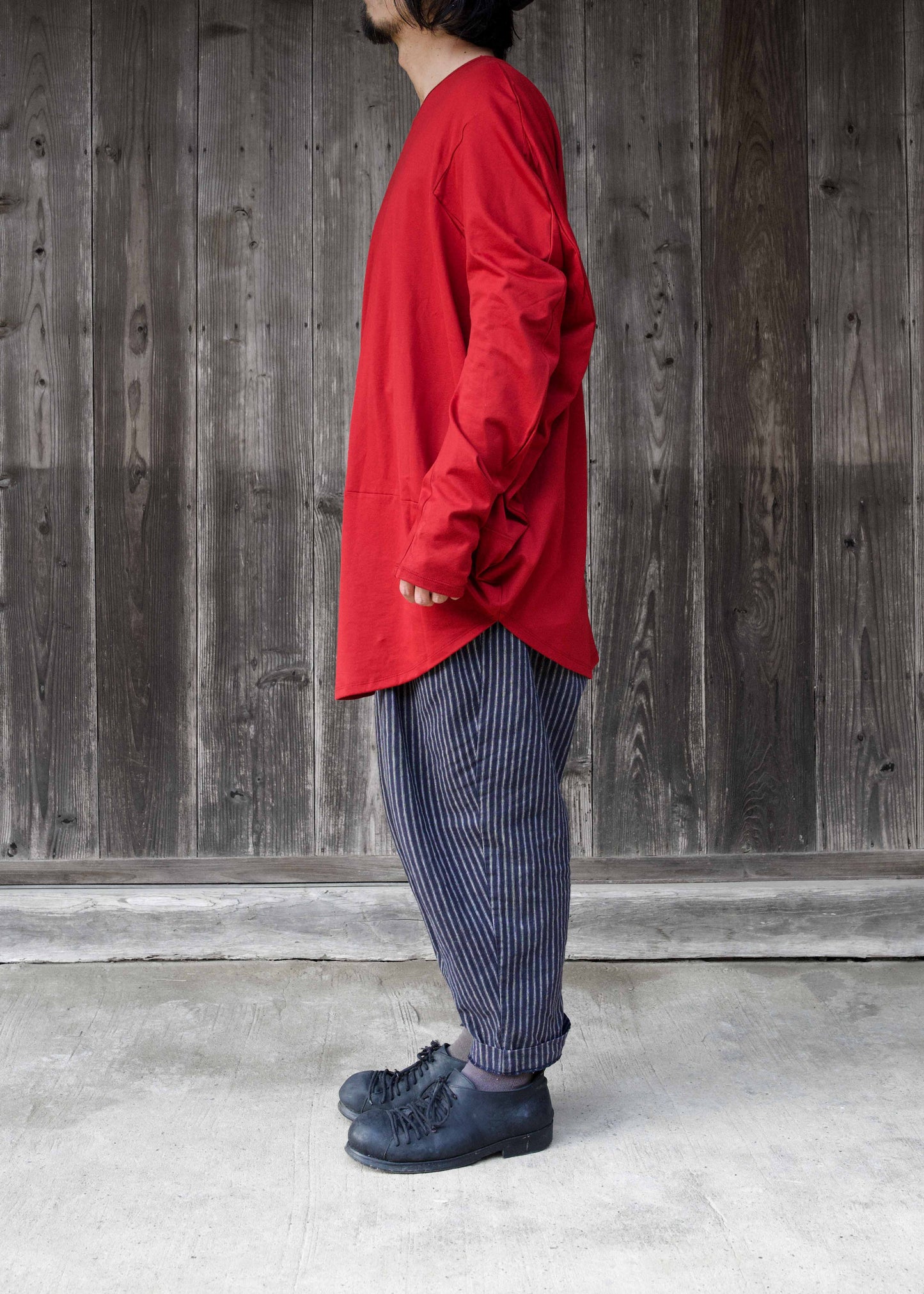 CIRCLE T-SHIRT L/S  SUN RED