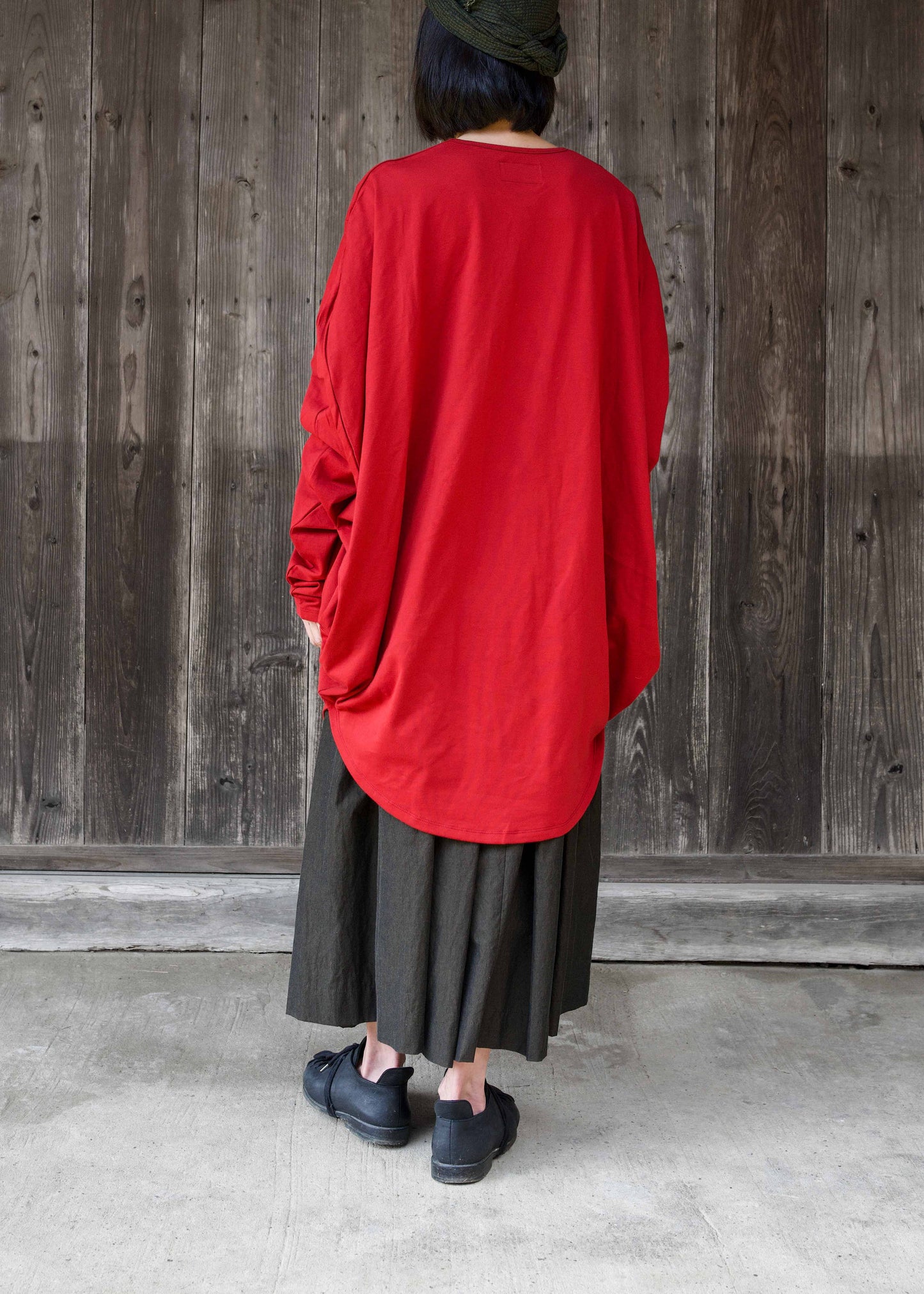 CIRCLE T-SHIRT L/S  SUN RED