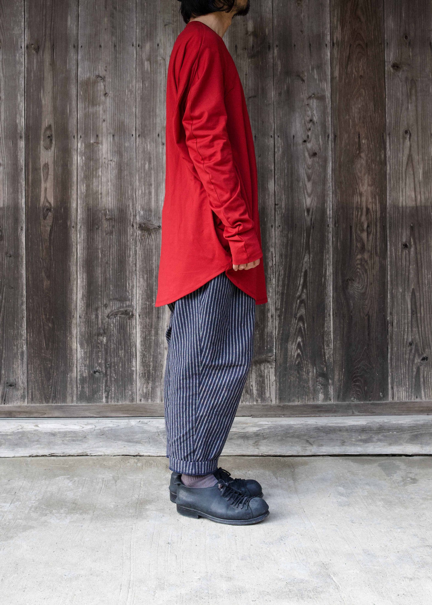 CIRCLE T-SHIRT L/S  SUN RED