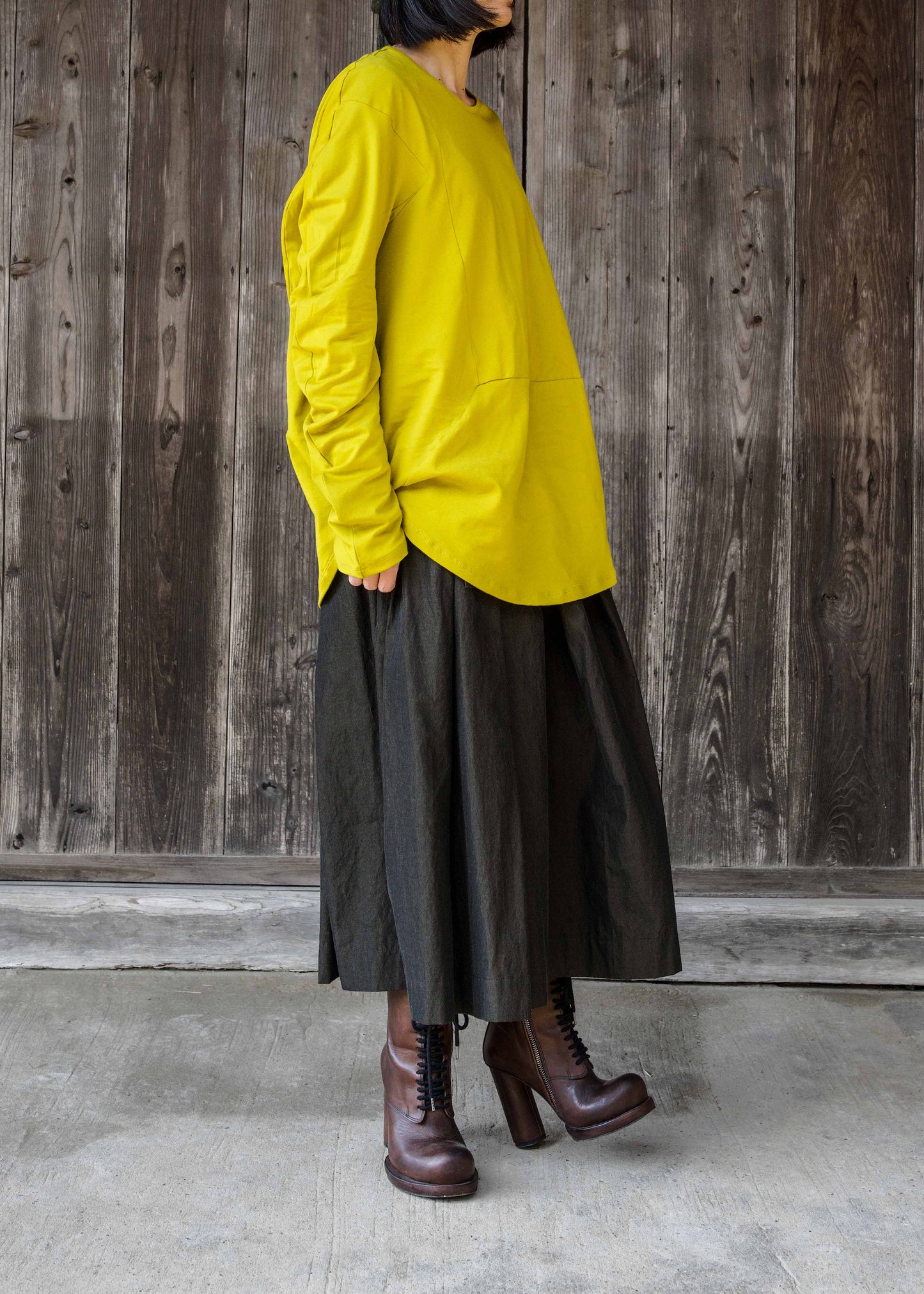 CIRCLE T-SHIRT L/S  STAR YELLOW