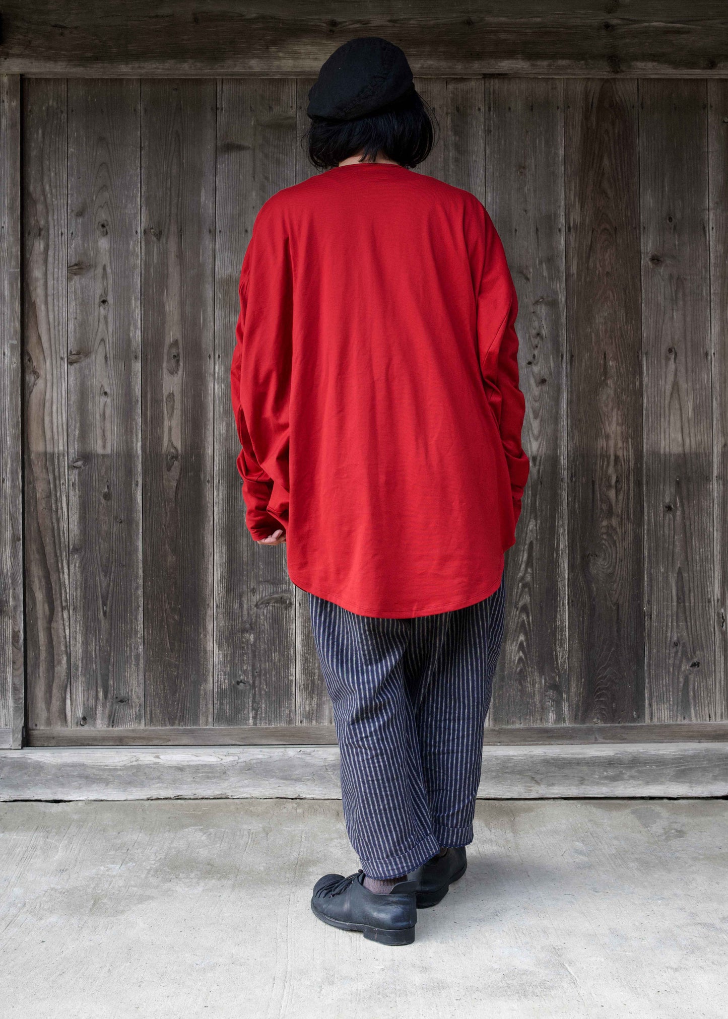 CIRCLE T-SHIRT L/S  SUN RED