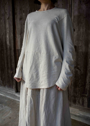 NEW CIRCLE T-SHIRT L/S IVORY