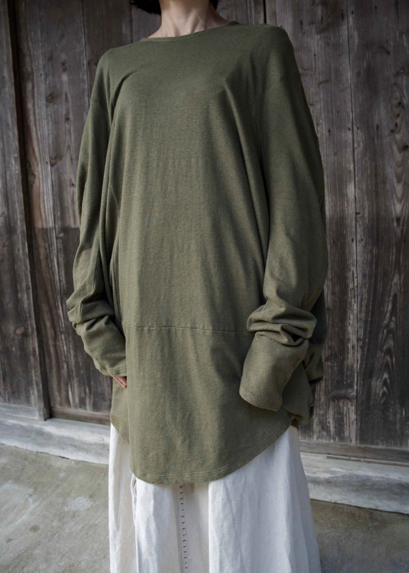 NEW CIRCLE T-SHIRT L/S KHAKI