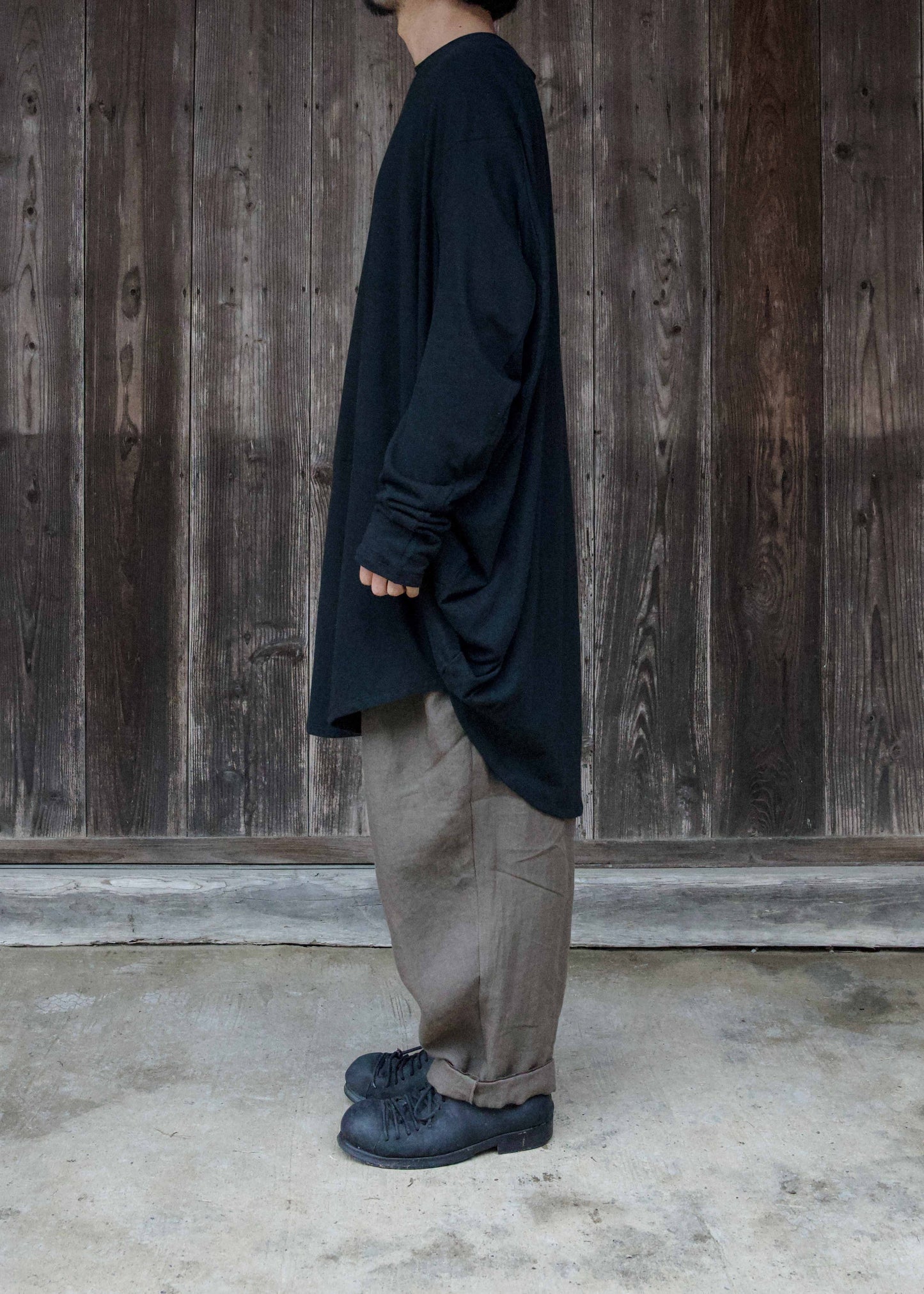 CIRCLE T-SHIRT L/S  BLACK