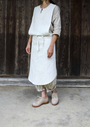 CIRCLE APRON -WHITE-