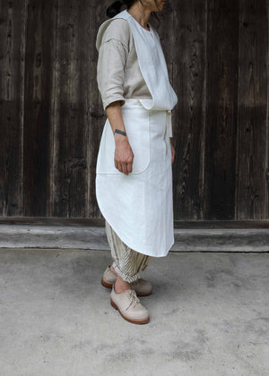 CIRCLE APRON -WHITE-