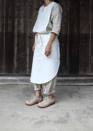 CIRCLE APRON -WHITE-
