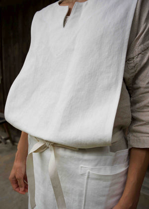 CIRCLE APRON -WHITE-