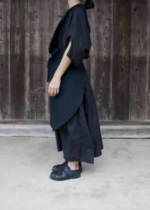 CIRCLE APRON -BLACK-