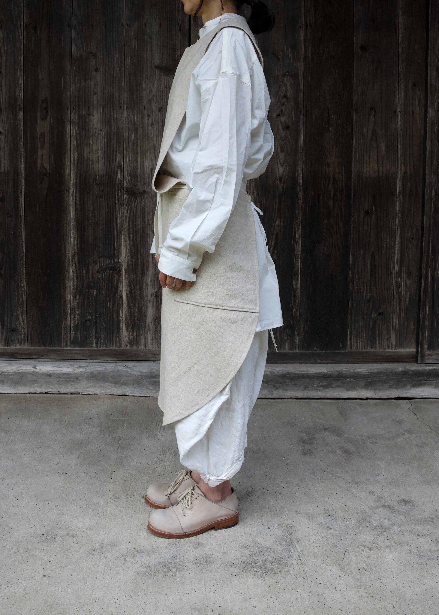 CIRCLE APRON -IVORY-