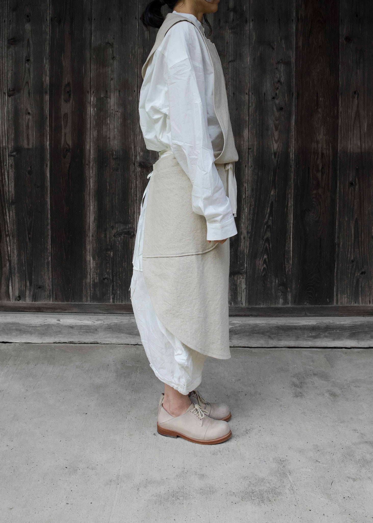 CIRCLE APRON -IVORY-