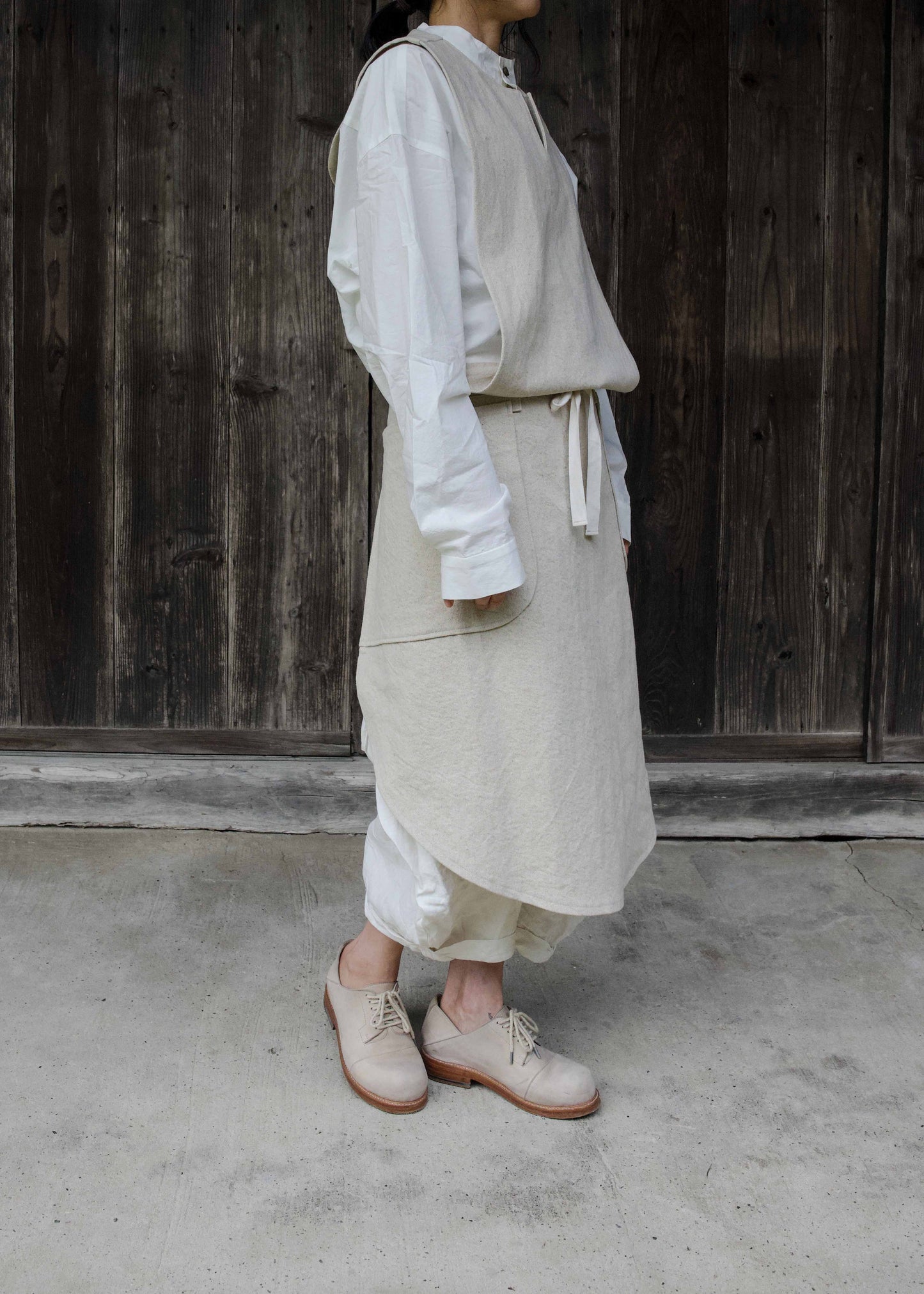 CIRCLE APRON -IVORY-