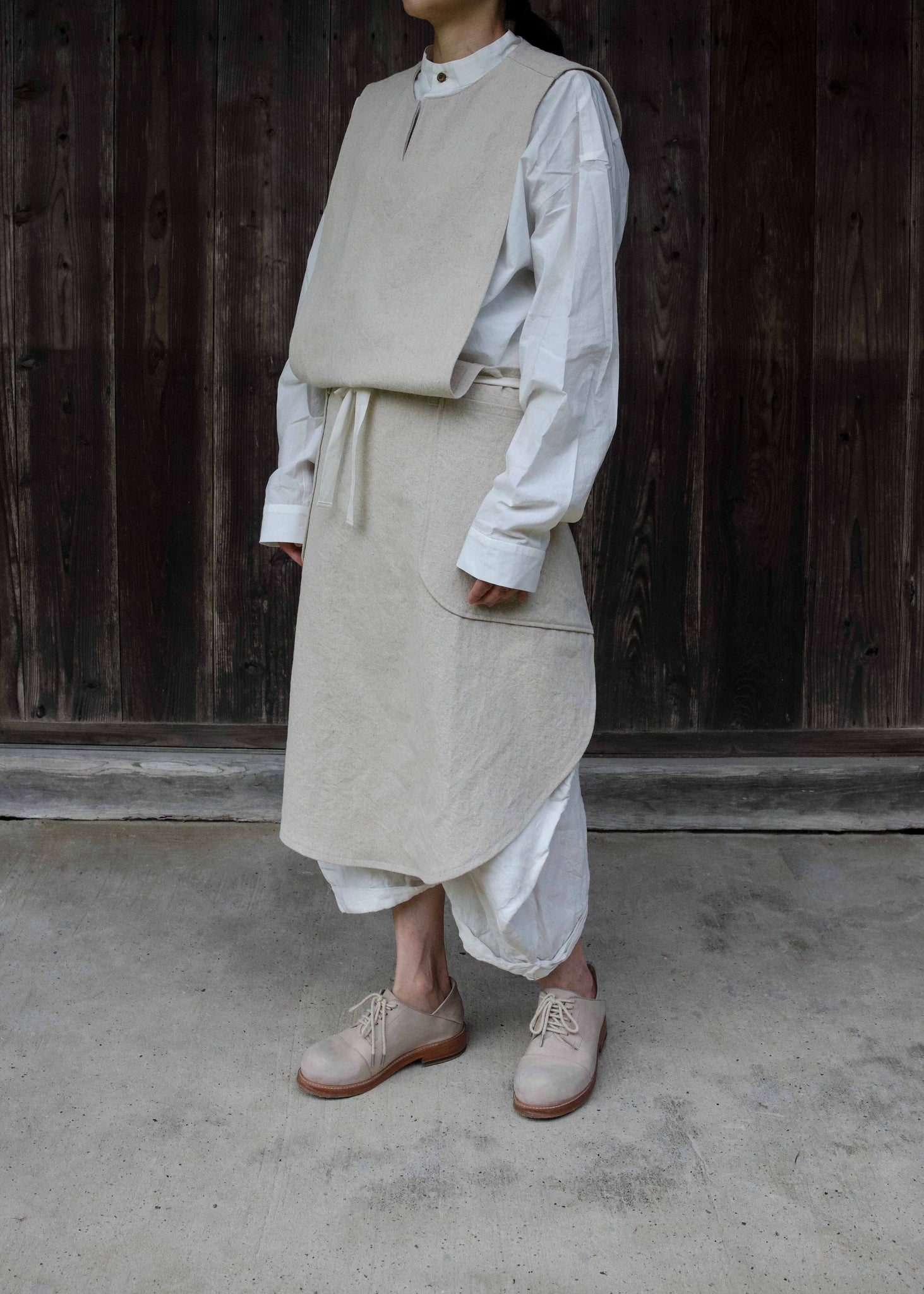 CIRCLE APRON -IVORY-