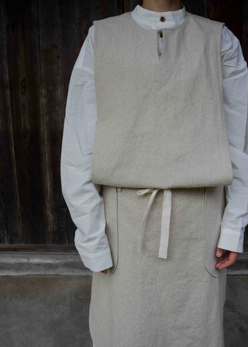 CIRCLE APRON -IVORY-