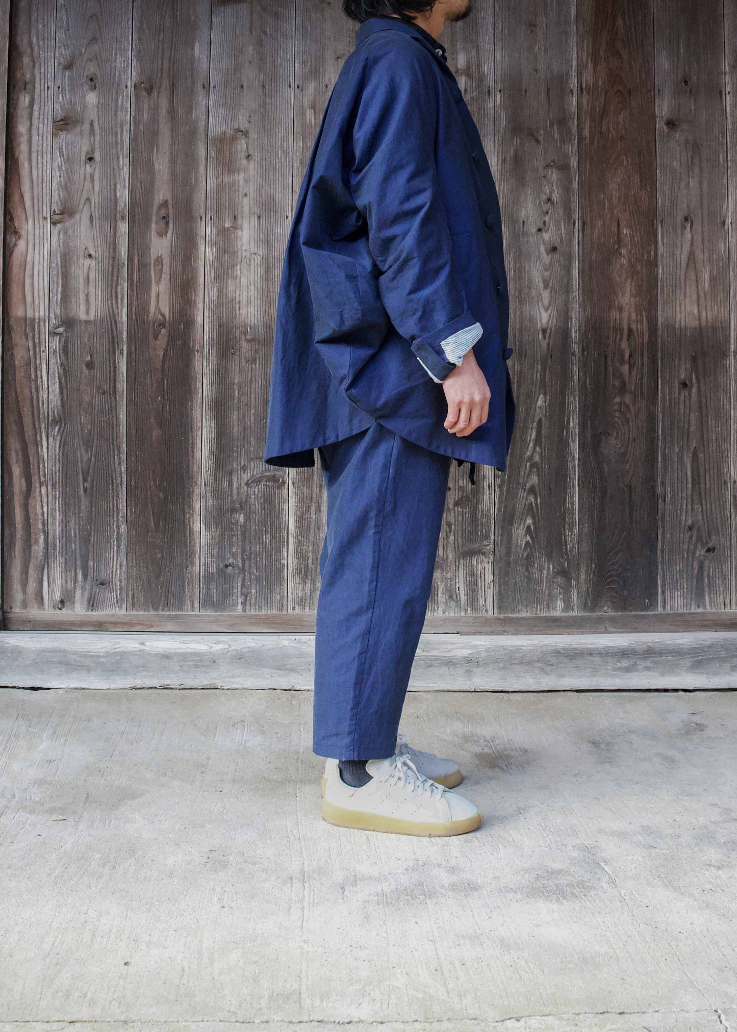 5 BUTTONS CIRCLE JACKET (DARK BLUE)