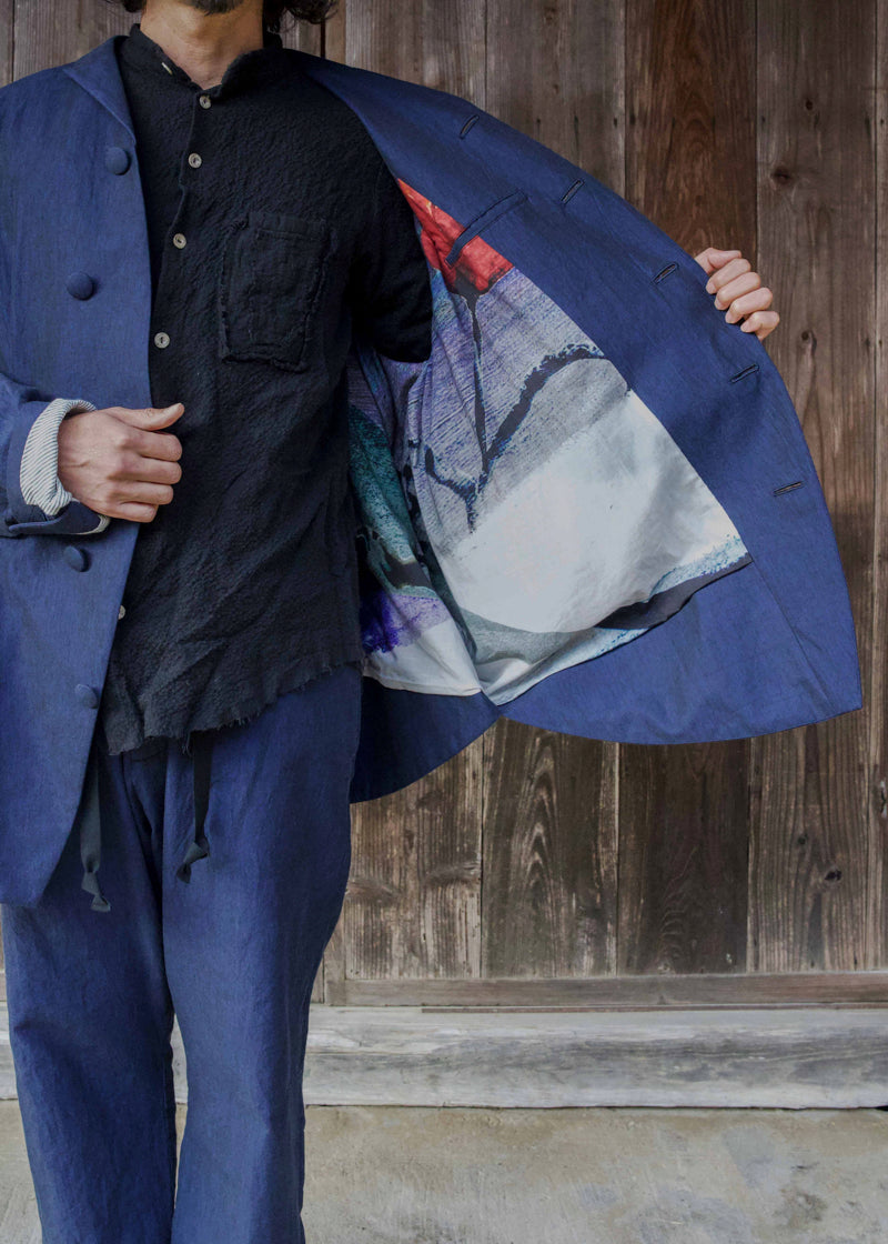 5 BUTTONS CIRCLE JACKET (DARK BLUE)