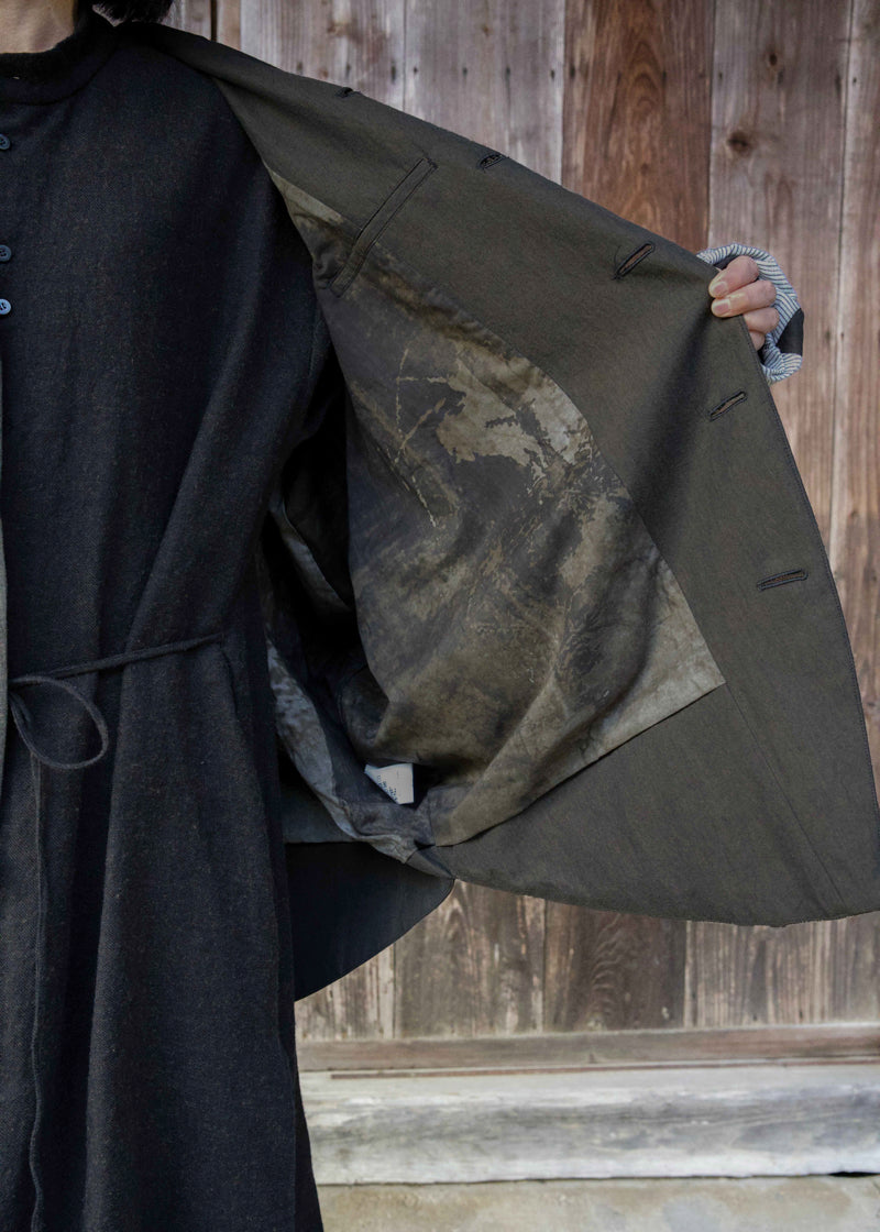 5 BUTTONS CIRCLE JACKET (DARK BROWN)