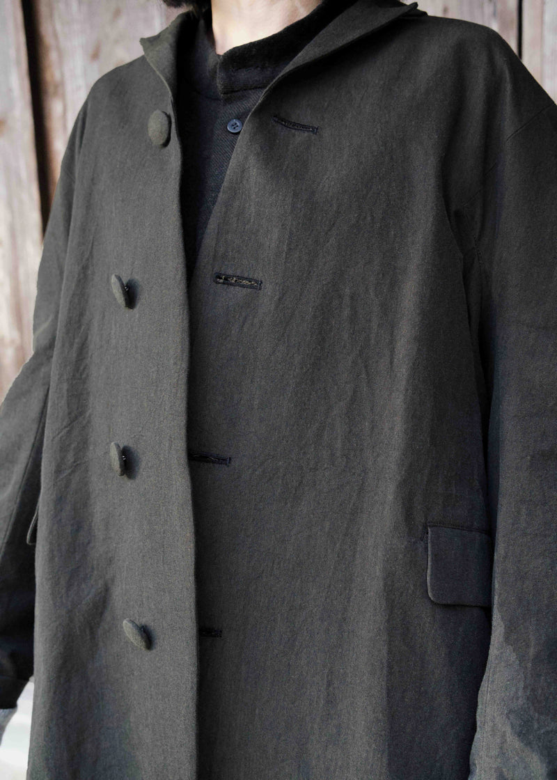 5 BUTTONS CIRCLE JACKET (DARK BROWN)