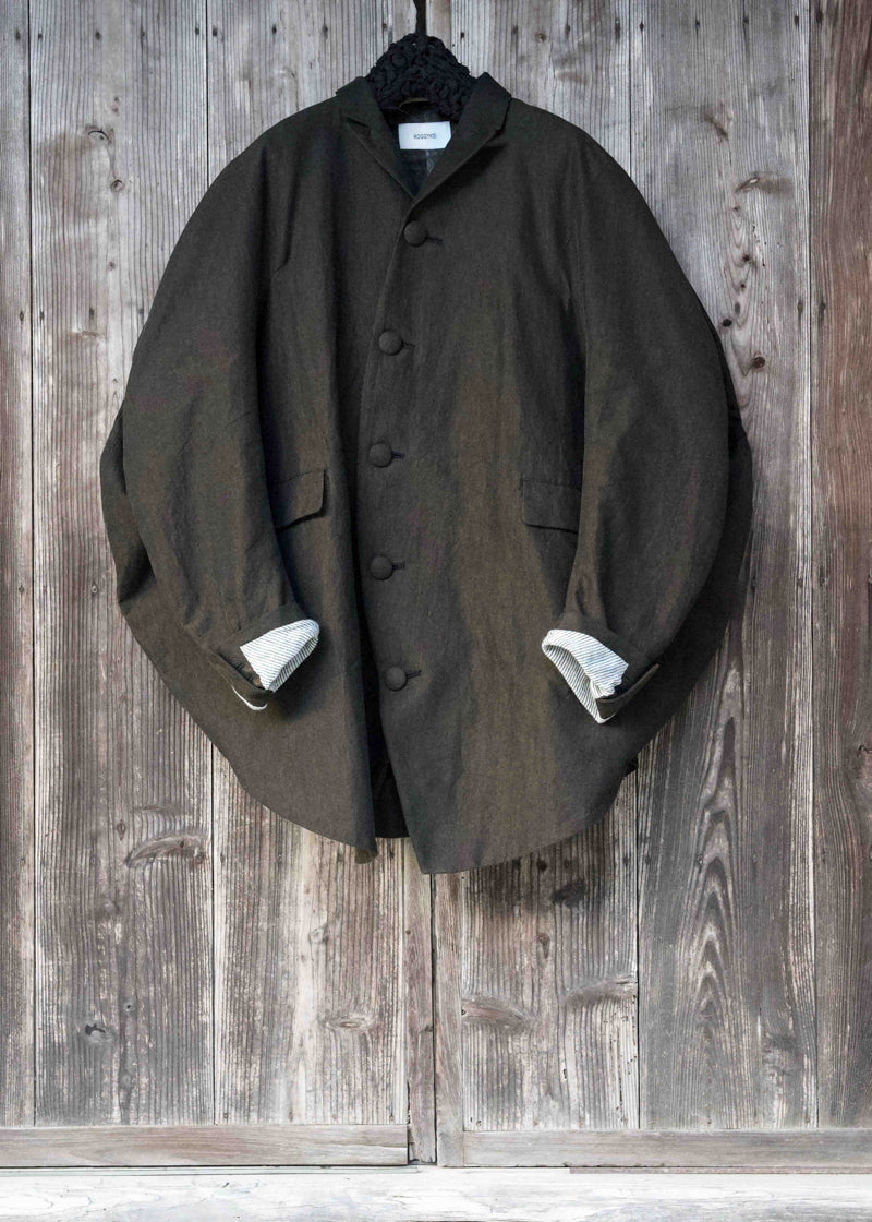 5 BUTTONS CIRCLE JACKET (DARK BROWN) – ROGGYKEI