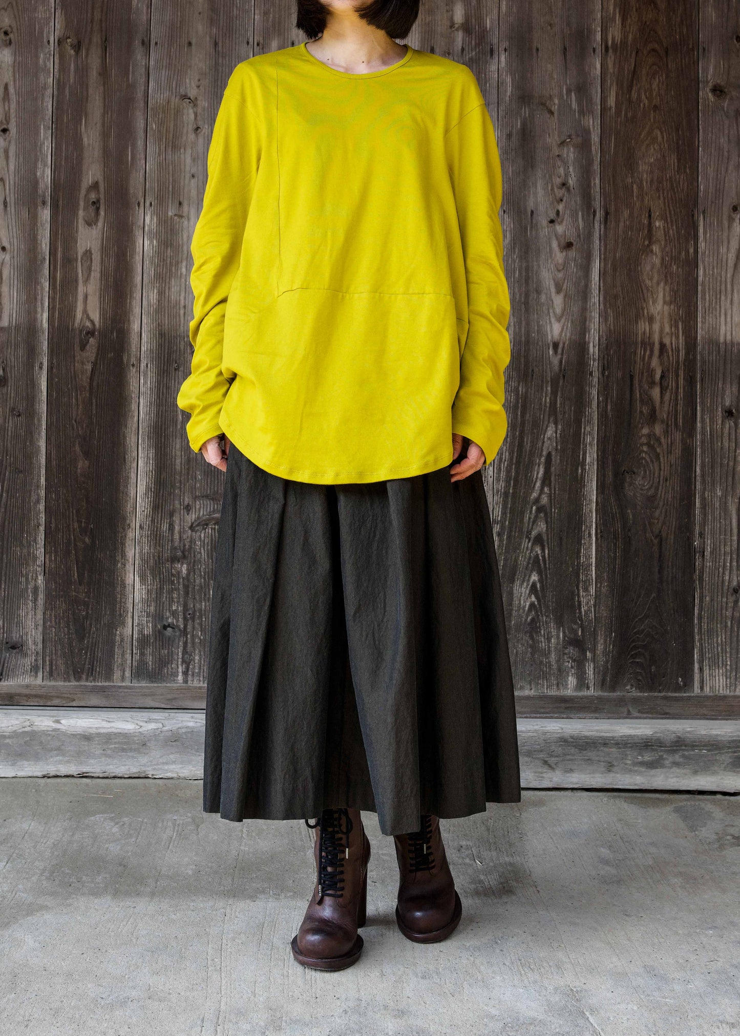 CIRCLE T-SHIRT L/S  STAR YELLOW