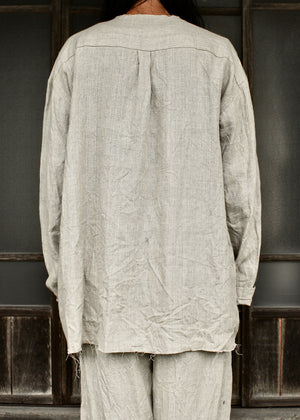 HEMP NO COLLAR SHIRT