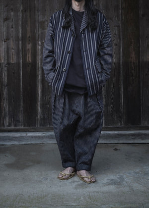 Steven Alan】STRIPE WIDE TAPERED PANTS - カジュアルパンツ